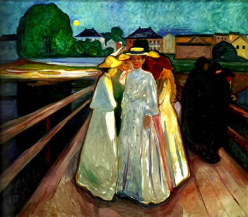 Edvard Munch pa bron oil painting picture